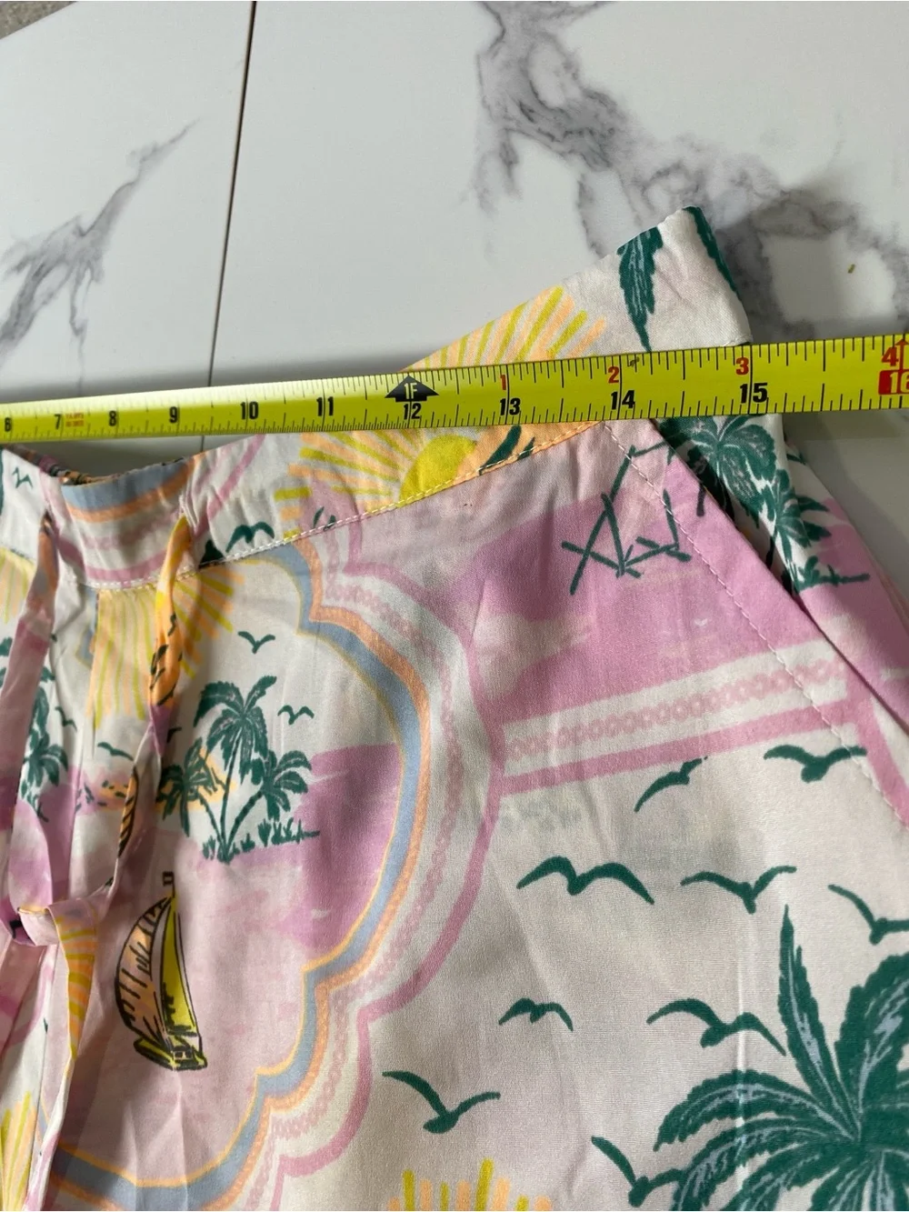 Cynthia Rowley Women's Sleepwear Set Med Button Top Short Tropical Pring NWT - Picture 7 of 8